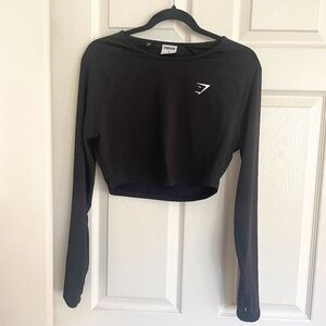 Gymshark Training Long Sleeve Crop Top - Black
